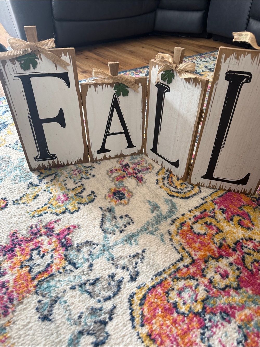 Fall wooden foldable sign